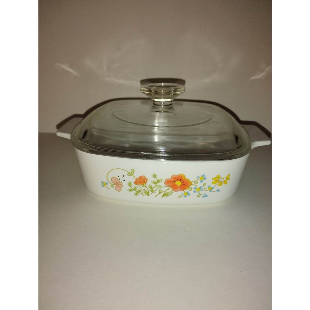 Vintage CorningWare A-1-BWildflower Pattern 1 Quart with lid